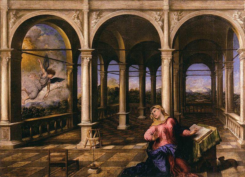 Paris Bordone The Annunciation oil painting image